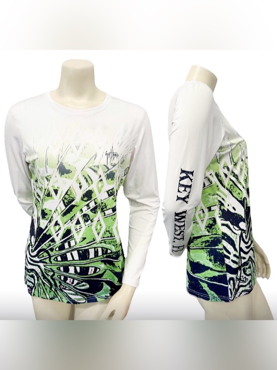 Guy Harvey Tops - Guy Harvey Performance Long Sleeve Fishing Shirt Women’s M UV Key West FL